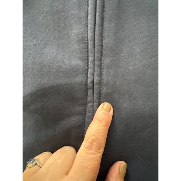 L.L.Bean Womens Navy Fleece-Lined Full-Zip Jacket L Cotton Polyester Blend - Picture 3 of 9